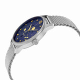 Gucci G-Timeless Motifs Moon Phase Blue Dial Silver Mesh Bracelet Watch For Men - YA126328 Authentic Buy Shop Now