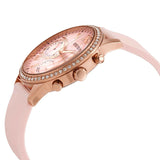 Guess Solar Rose Gold Dial Pink Rubber Strap Watch For Women - W1135L2 Authentic Buy Shop Now