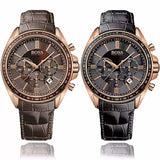 Hugo Boss Driver Chronograph Brown Dial Brown Leather Strap Watch For Men - HB1513093 Authentic Buy Shop Now