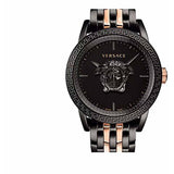 Versace Palazzo Empire Black Dial Two Tone Steel Strap Watch for Men - VERD00618 Authentic Buy Shop Now