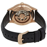 Emporio Armani Meccanico White Skeleton Dial Black Leather Strap Watch For Men - AR1924 Authentic Buy Shop Now