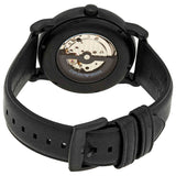 Emporio Armani Luigi Automatic Skeleton Black Dial Black Leather Strap Watch For Men - AR60012 Authentic Buy Shop Now