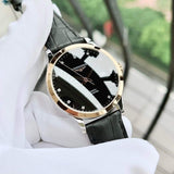 Longines Record Black Dial Black Leather Strap Watch for Men - L2.821.5.57.2 Authentic Buy Shop Now