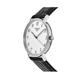 Tissot Everytime Desire Medium White Dial Black Leather Strap Watch For Men - T109.410.16.032.00 Authentic Buy Shop Now