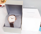 Calvin Klein Even White Dial Brown Leather Strap Watch for Women - K7B236G6 Authentic Buy Shop Now