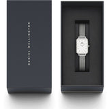 Daniel Wellington Quadro Unitone Silver Dial Silver Mesh Strap Watch For Women - DW00100486 Authentic Buy Shop Now