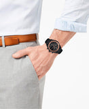 Hugo Boss Grand Prix Chronograph Black Dial Black Leather Strap Watch for Men - 1513550 Authentic Buy Shop Now