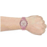 Michael Kors Lexington Chronograph Pink Dial Pink Steel Strap Watch for Women - MK8792 Authentic Buy Shop Now