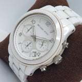 Michael Kors Runway White Ceramic Dial White Steel Strap Watch for Women - MK5161 Authentic Buy Shop Now