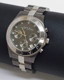 Marc Jacobs Blade Chronograph Black Dial Two Tone Steel Strap Watch for Women - MBM3179 Authentic Buy Shop Now