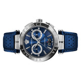 Versace Aion Chronograph Blue Dial Blue Leather Strap Watch for Men - VE1D01220 Authentic Buy Shop Now