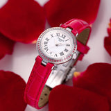 Tissot Bellissima Small Lady Diamonds Mother of Pearl Dial Red Leather Strap Watch For Women - T126.010.66.113.00 Authentic Buy Shop Now
