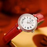 Tissot Bellissima Small Lady Diamonds Mother of Pearl Dial Red Leather Strap Watch For Women - T126.010.66.113.00 Authentic Buy Shop Now
