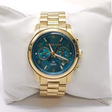 Michael Kors Runway Hunger Stop100 Series Blue Dial Gold Steel Strap Watch for Women - MK5815 Authentic Buy Shop Now
