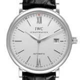 IWC Portofino Automatic White Dial Black Leather Strap Watch for Men - IW356501 Authentic Buy Shop Now