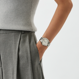 Michael Kors Lennox Three Hand Silver Dial Silver Steel Strap Watch For Women - MK7393 Authentic Buy Shop Now