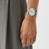 Michael Kors Lennox Three Hand Silver Dial Silver Steel Strap Watch For Women - MK7393 Authentic Buy Shop Now