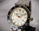 Versace Greca Sport Quartz White Dial Two Tone Steel Strap Watch For Men - VEZ300521 Authentic Buy Shop Now