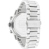 Tommy Hilfiger Troy Chronograph Blue Dial Silver Steel Strap Watch For Men - 1792104 Authentic Buy Shop Now