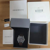 Emporio Armani Luigi Quartz Gray Dial Brown Leather Strap Watch For Men - AR11070 Authentic Buy Shop Now