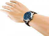 Hugo Boss Attitude Blue Dial Brown Leather Strap Watch for Men - 1513606 Authentic Buy Shop Now