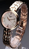 Tissot T Lady Flamingo Mother of Pearl Dial Rose Gold Steel Strap Watch For Women - T094.210.33.111.01 Authentic Buy Shop Now