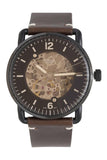 Fossil Commuter Automatic Black Dial Brown Leather Strap Watch for Men - ME3158 Authentic Buy Shop Now