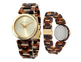 Michael Kors Delray Gold Dial Two Tone Steel Strap Watch for Women - MK4314 Authentic Buy Shop Now