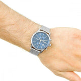 Hugo Boss Jet Blue Dial Silver Mesh Bracelet Watch for Men - 1513441 Authentic Buy Shop Now