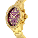 Michael Kors Wren Purple Dial Gold Steel Strap Watch for Women - MK6290 Authentic Buy Shop Now