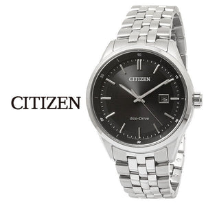 Citizen Eco Drive Black Dial Silver Steel Strap Watch For Men - BM7250-56E Authentic Buy Shop Now