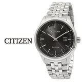 Citizen Eco Drive Black Dial Silver Steel Strap Watch For Men - BM7250-56E Authentic Buy Shop Now