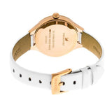 Swarovski Lovely Crystals Mother of Pearl Dial White Leather Strap Watch for Women - 5242904 Authentic Buy Shop Now