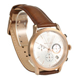 Maserati Ricordo Chronograph Silver Dial Brown Leather Strap Watch For Men - R8871633002 Authentic Buy Shop Now