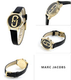 Marc Jacobs Corie Black Dial Black Leather Strap Watch for Women - MJ1580 Authentic Buy Shop Now
