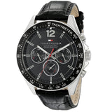 Tommy Hilfiger Luke Quartz Black Dial Black Leather Strap Watch for Men - 1791117 Authentic Buy Shop Now