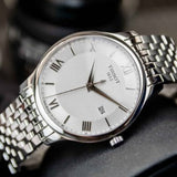Tissot T Classic Tradition Silver Dial Silver Steel Strap Watch For Men - T063.610.11.038.00 Authentic Buy Shop Now