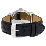 Movado Museum Silver Dial Black Leather Strap Watch For Women - 2100003 Authentic Buy Shop Now