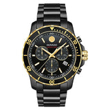Movado Series 800 Chronograph Black Dial Black Steel Strap Watch For Men - 2600180 Authentic Buy Shop Now