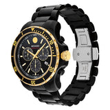 Movado Series 800 Chronograph Black Dial Black Steel Strap Watch For Men - 2600180 Authentic Buy Shop Now