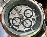 Maserati Successo Chronograph Silver Dial Silver Steel Strap Watch For Men - R8873621006 Authentic Buy Shop Now