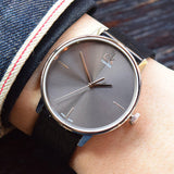 Calvin Klein Accent Black Dial Black Leather Strap Watch for Men - K2Y2X1C3 Authentic Buy Shop Now