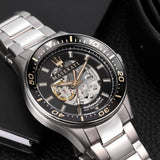 Maserati SFIDA Automatic Black Dial Silver Steel Strap Watch For Men - R8823140002 Authentic Buy Shop Now