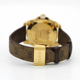 Gucci Dive Doraemon Brown Dial Brown Leather Strap Watch For Men - YA136334 Authentic Buy Shop Now