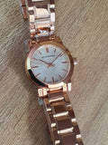Burberry The City White Dial Rose Gold Steel Strap Watch for Women - BU9204 Authentic Buy Shop Now