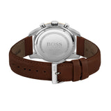 Hugo Boss Skymaster White Dial Brown Leather Strap Watch for Men - 1513786 Authentic Buy Shop Now