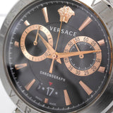 Versace Aion Chronograph Black Dial Silver Steel Strap Watch For Men - VE1D01019 Authentic Buy Shop Now