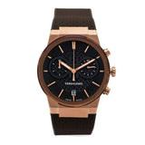 Salvatore Ferragamo Sapphire Chrono Brown Dial Brown Rubber Strap Watch for Men - SFME01023 Authentic Buy Shop Now