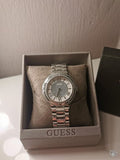 Guess Madison Diamonds Silver Dial Silver Steel Strap Watch for Women - W0637L1 Authentic Buy Shop Now