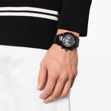 Guess Continental Chronograph Black Dial Black Mesh Strap Watch For Men - GW0582G3 Authentic Buy Shop Now